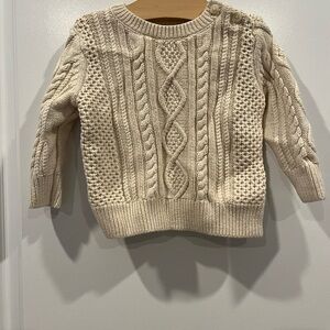 Baby GAP Cream Cable Knit Sweater